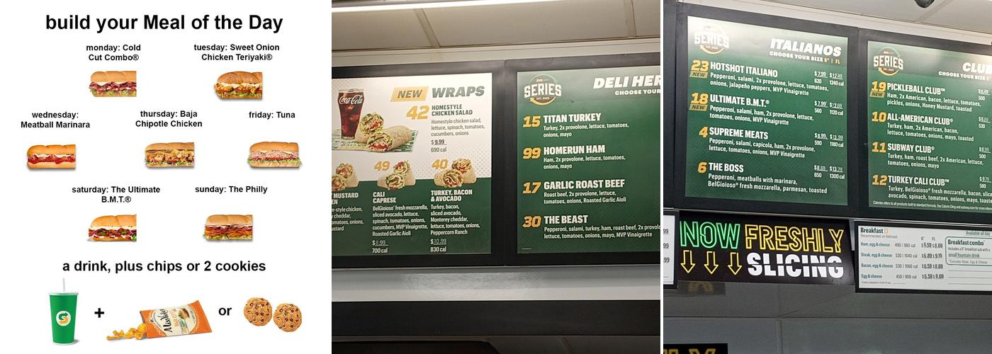 Subway Menu