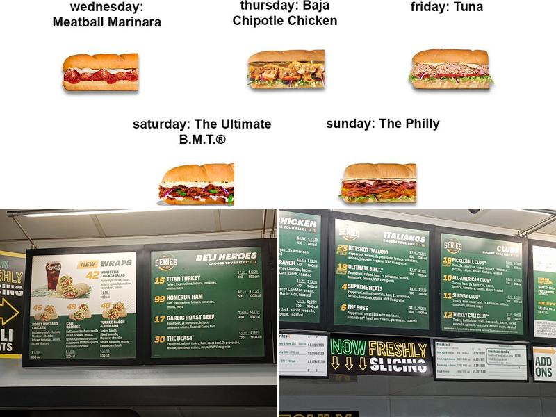 Subway Menu
