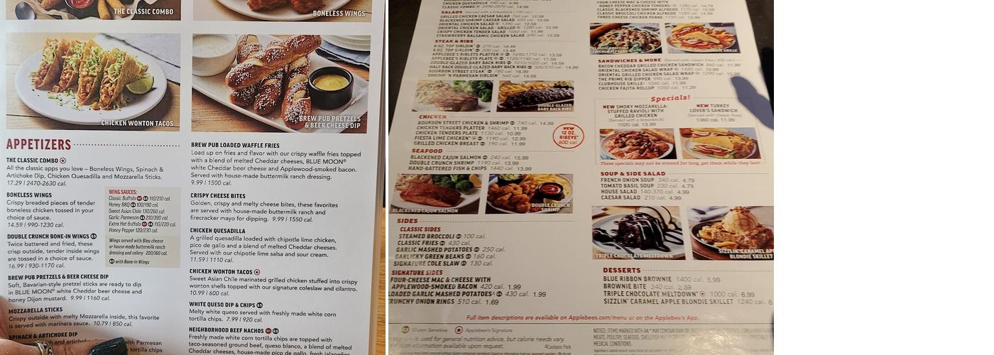Applebee's Grill + Bar Menu