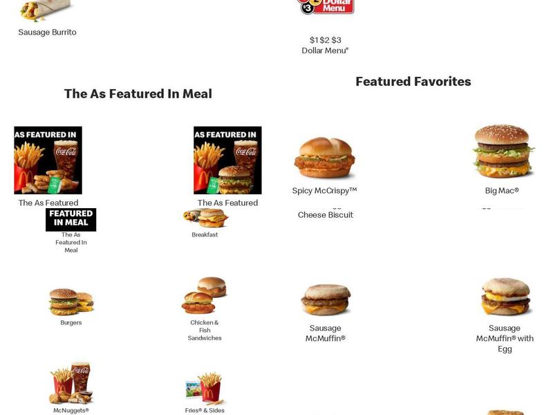 McDonald's Menu