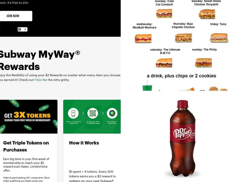 Subway Menu