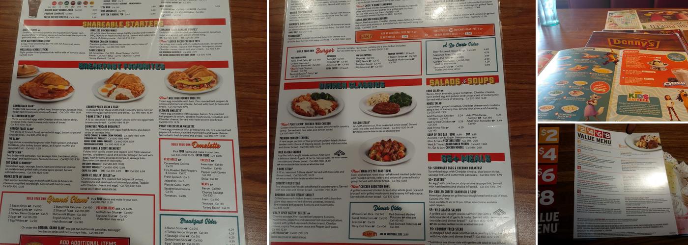 Denny's Menu
