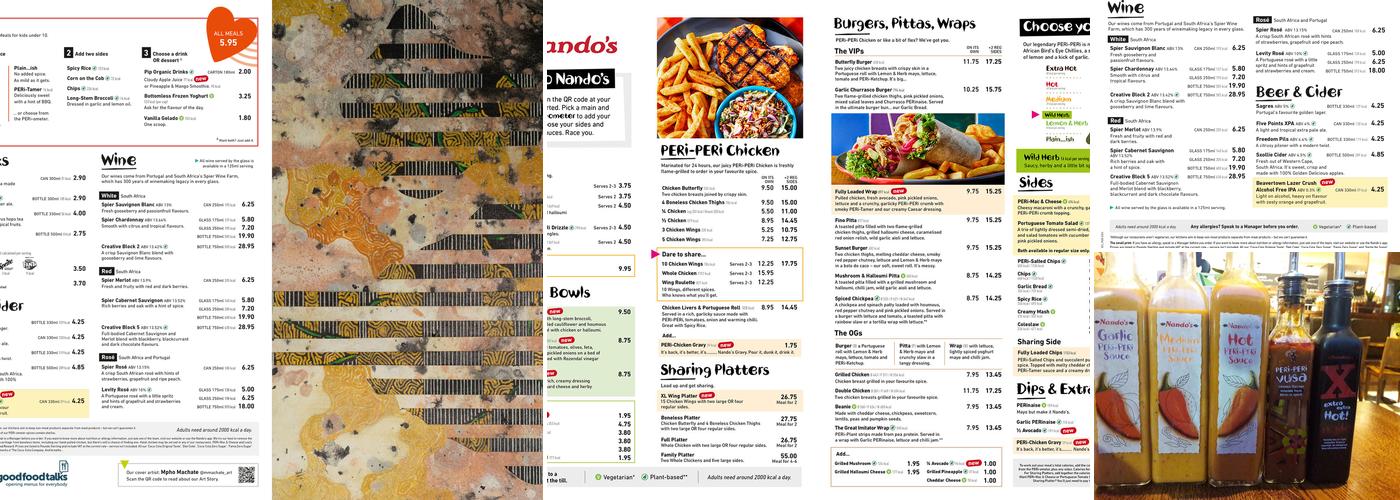 Nando's St Albans Menu