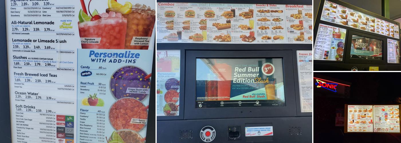 Sonic Drive-In Menu