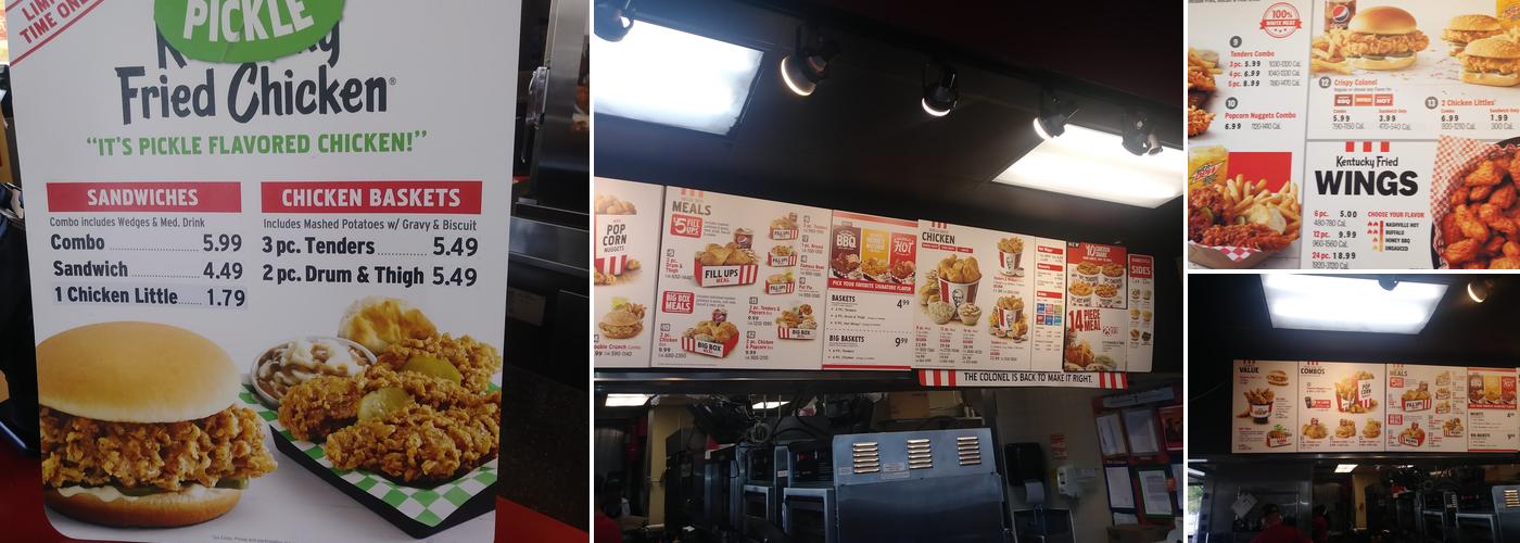 KFC Menu