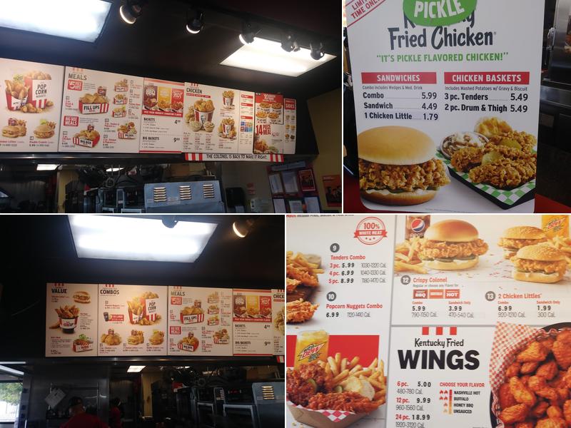 KFC Menu