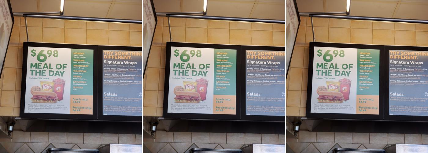 Subway Menu