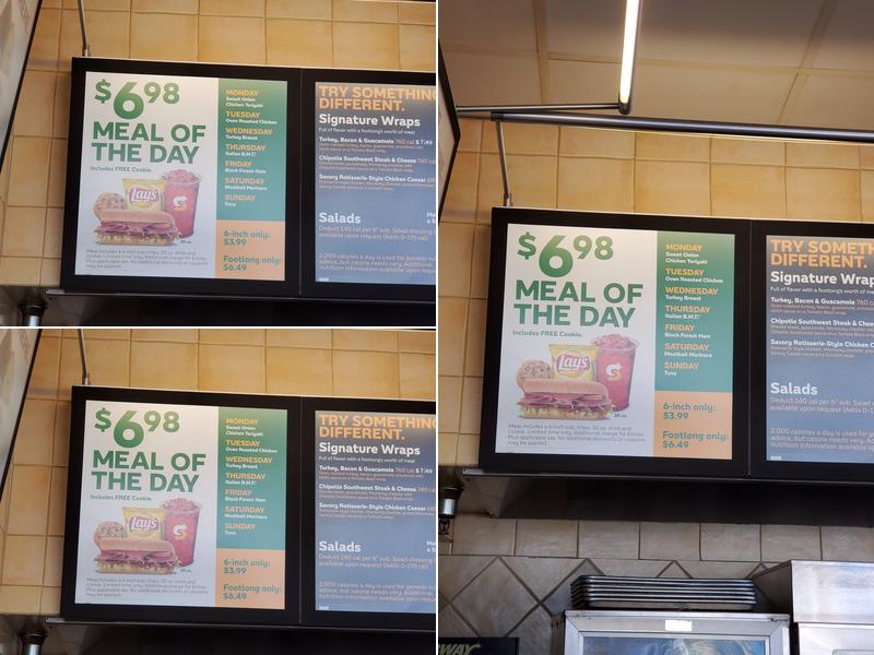 Subway Menu