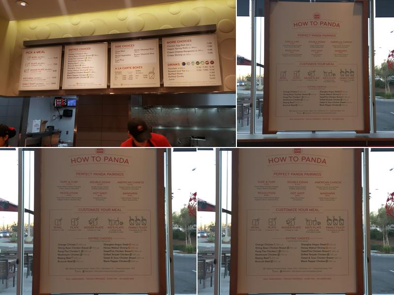 Panda Express Menu