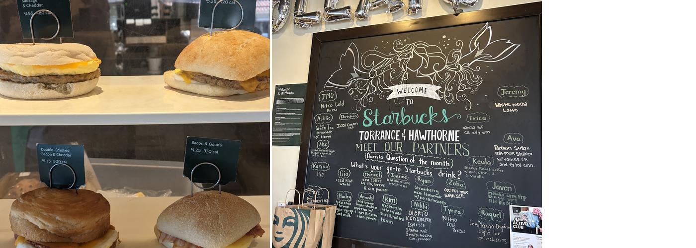 Starbucks Coffee Company Menu