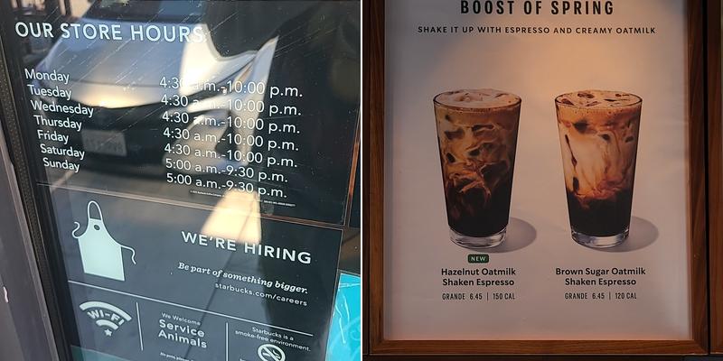 Starbucks Menu