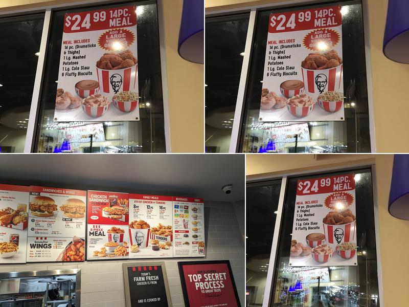 KFC Menu