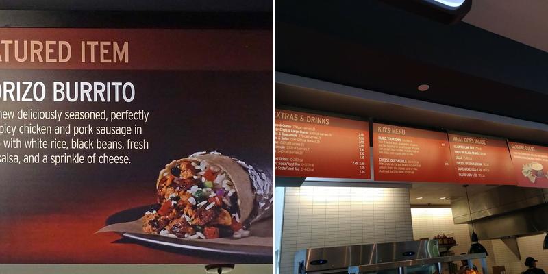 Chipotle Mexican Grill Menu