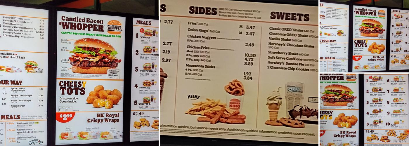 Burger King Menu