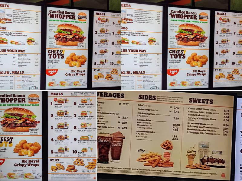 Burger King Menu