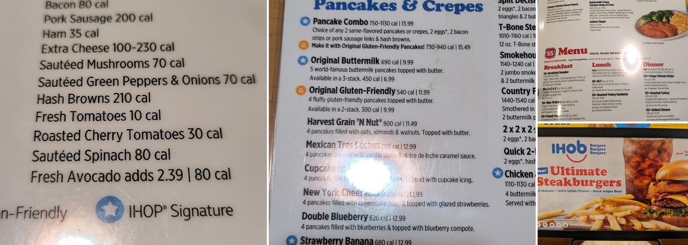 IHOP Menu