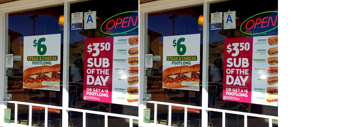 Subway Menu