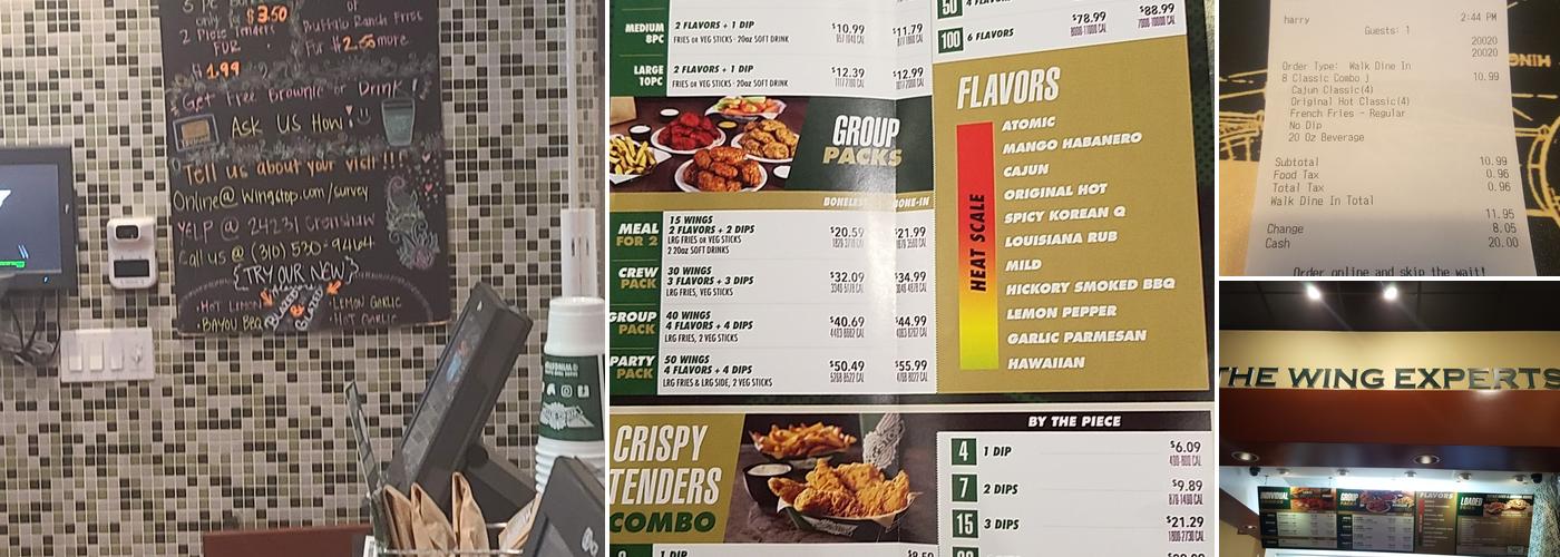 Wingstop Menu