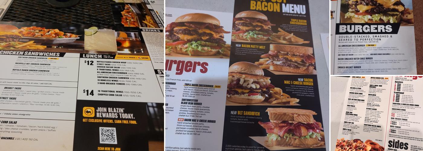 Buffalo Wild Wings Menu