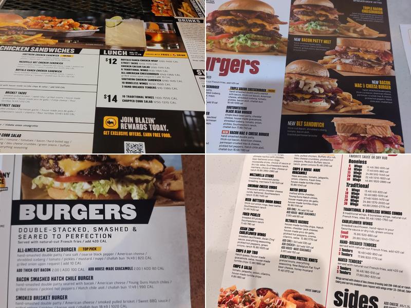 Buffalo Wild Wings Menu