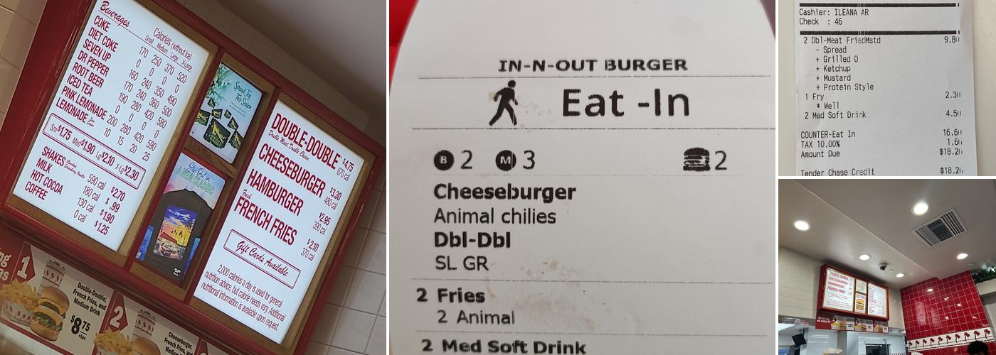 In-N-Out Burger Menu