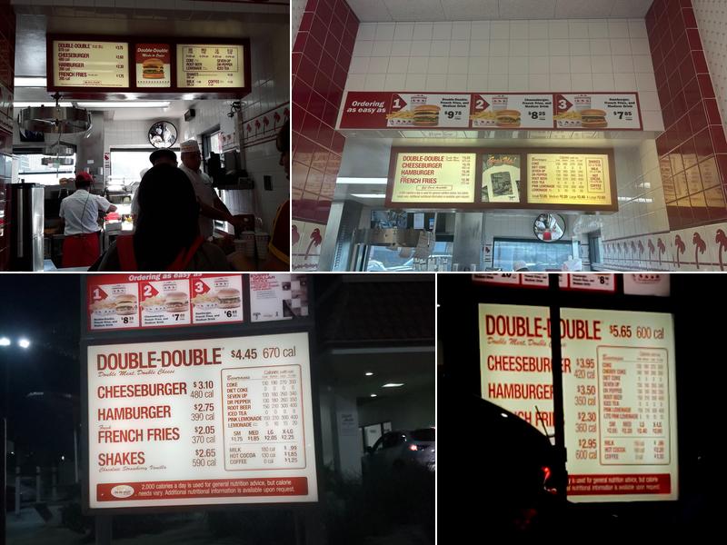 In-N-Out Burger Menu
