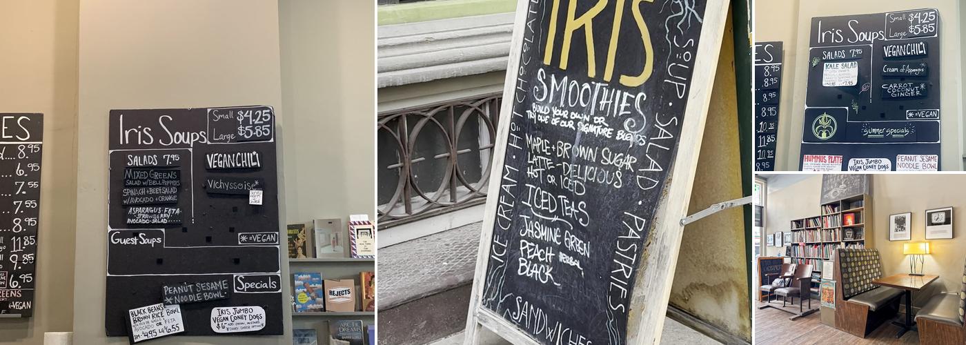 Iris Book Cafe Menu