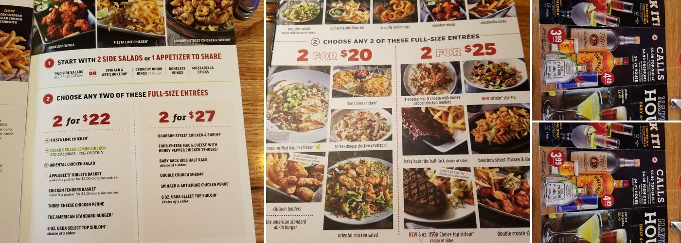 Applebee's Grill + Bar Menu