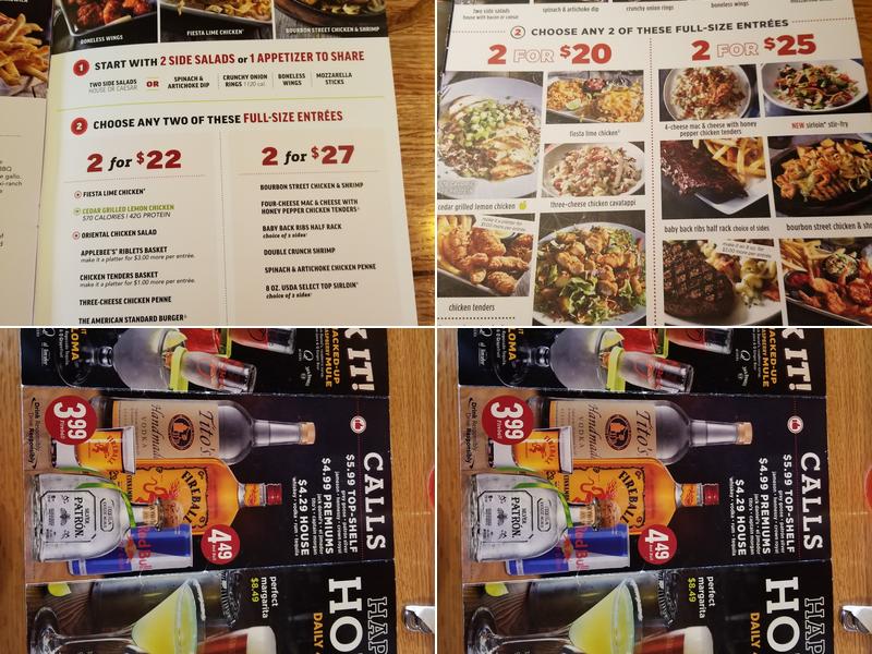 Applebee's Grill + Bar Menu