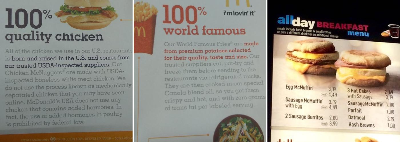 McDonald's Menu