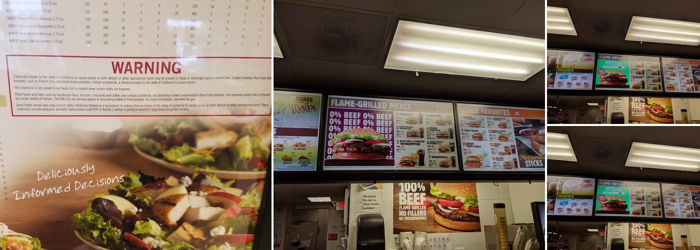 Burger King Menu