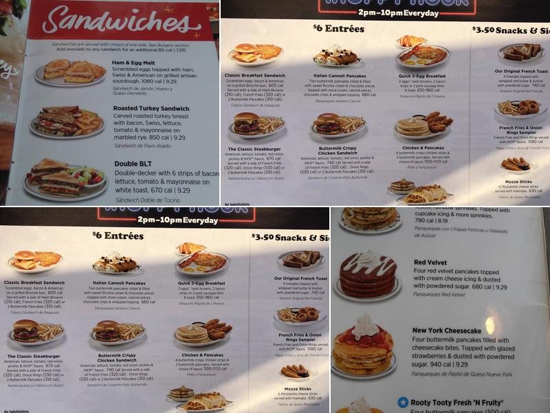 IHOP Menu