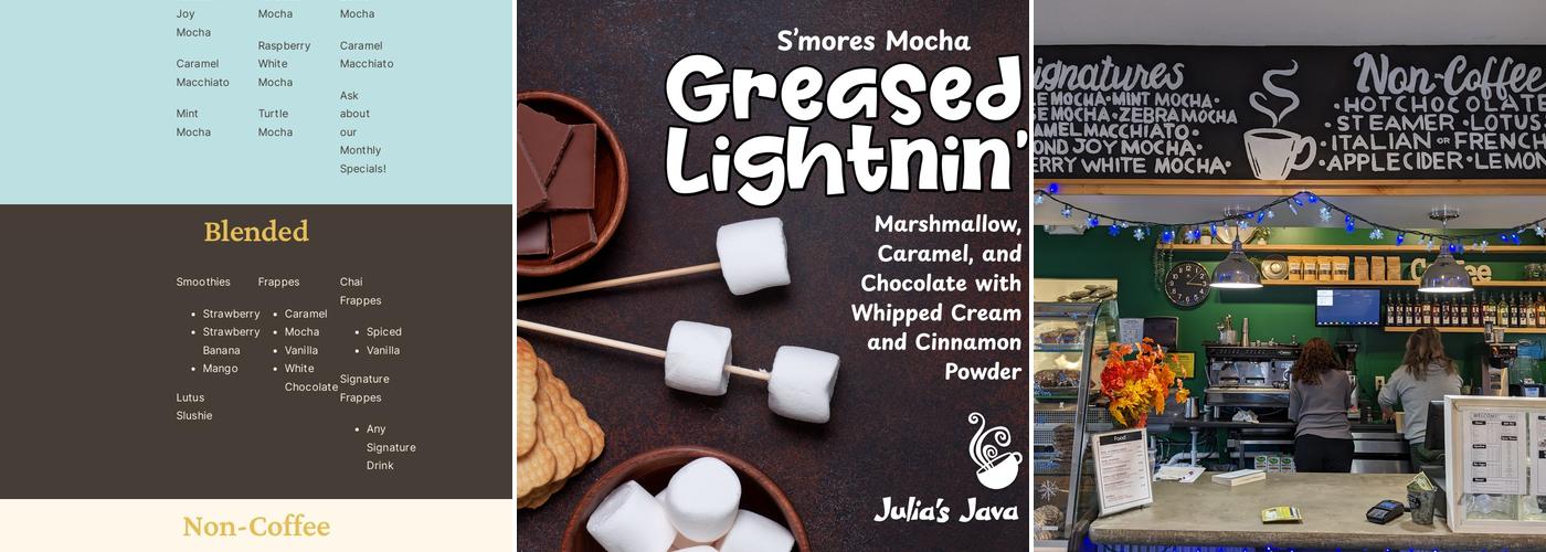 Julia's Java Menu