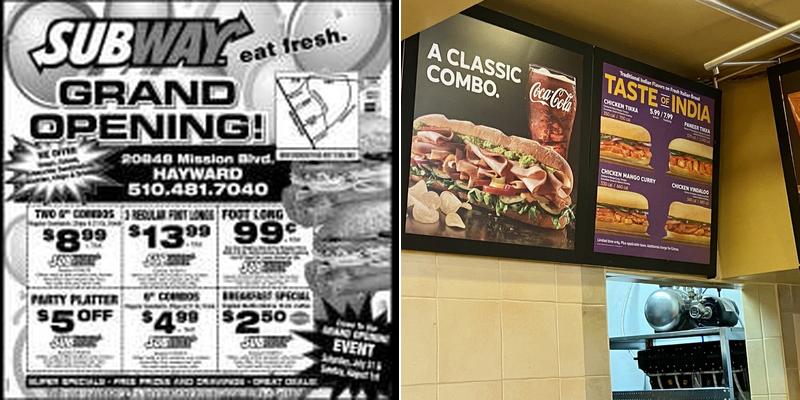 Subway Menu