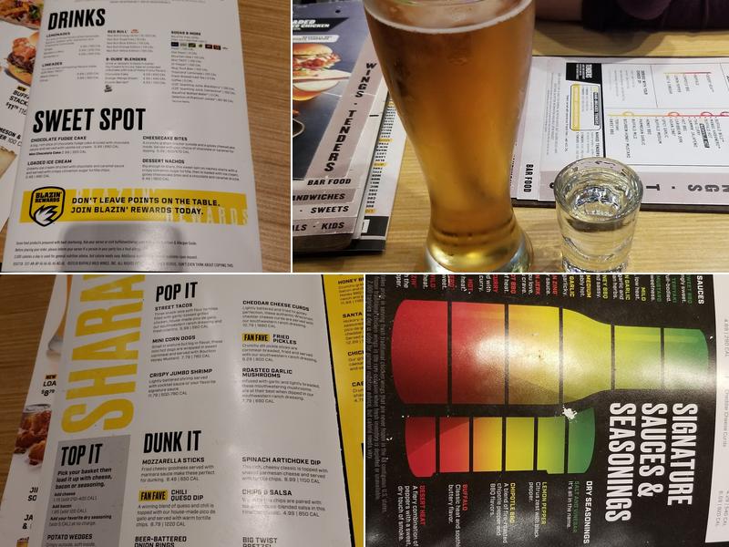 Buffalo Wild Wings Menu