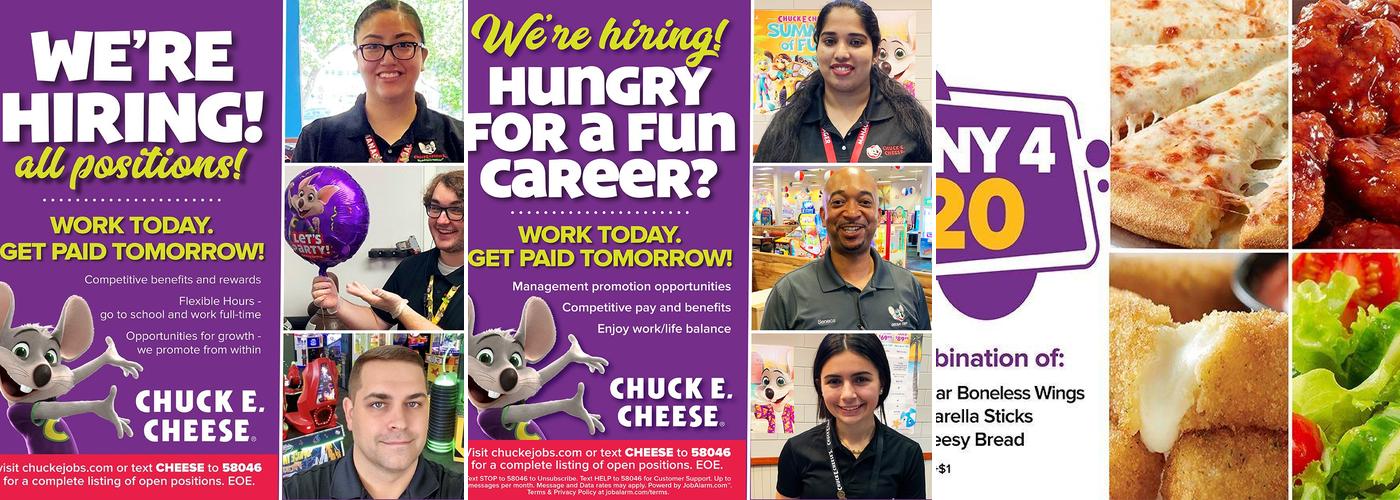 Chuck E. Cheese Menu