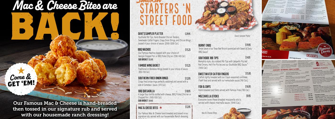 Famous Dave's Bar-B-Que Menu