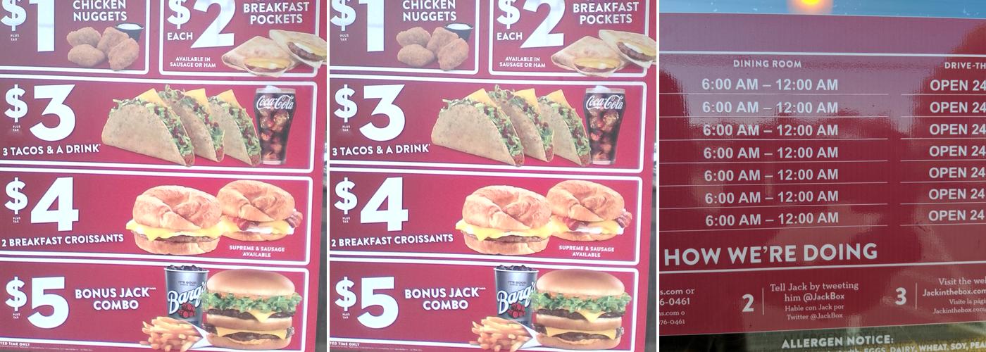 Jack In The Box Menu