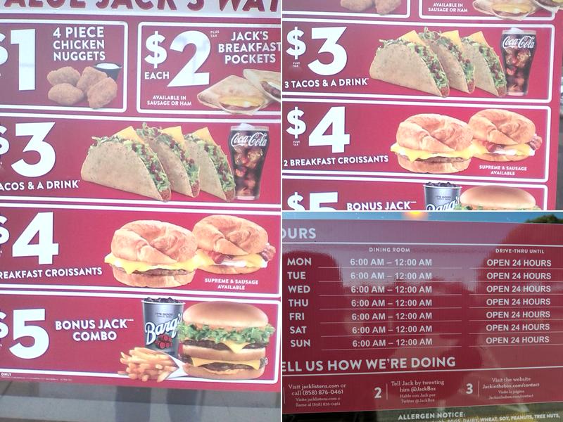 Jack In The Box Menu