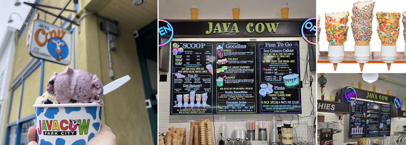 Java Cow Coffee & Ice Cream Menu