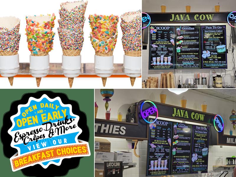 Java Cow Coffee & Ice Cream Menu