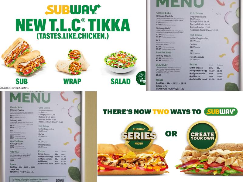 Subway Menu