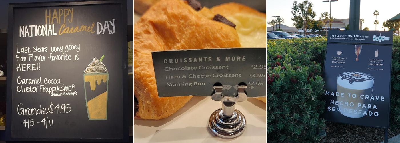 Starbucks Coffee Company Menu