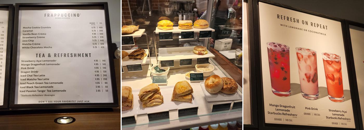 Starbucks Coffee Company Menu
