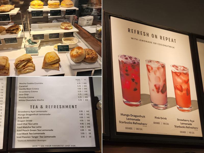 Starbucks Coffee Company Menu