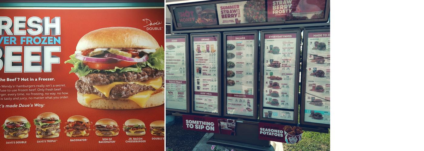 Wendy's Menu