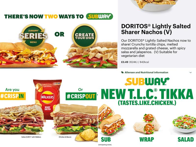 Subway Menu