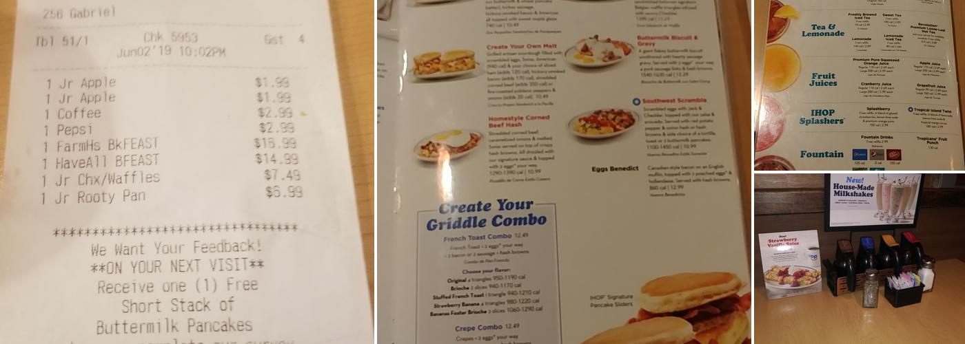 IHOP Menu