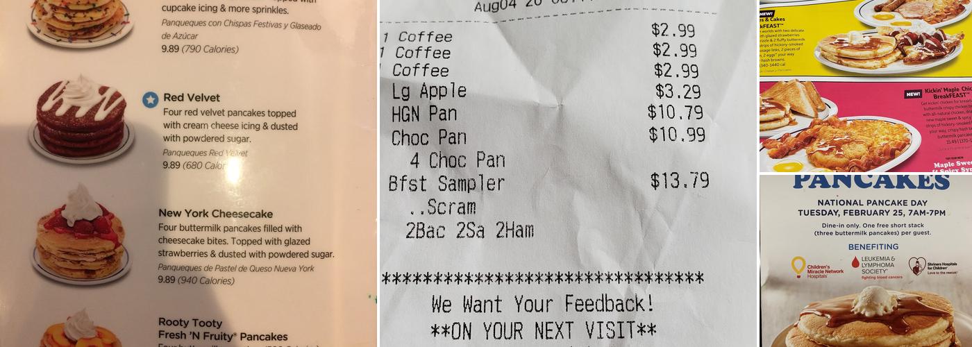 IHOP Menu