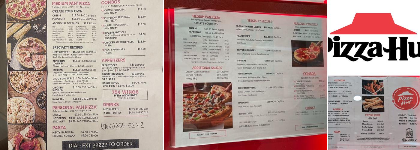 Pizza Hut Express Menu